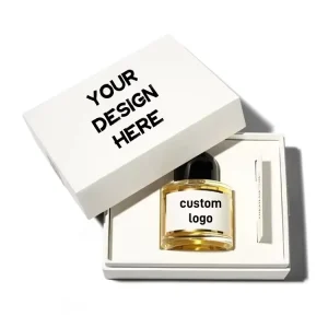 Custom Lid Base Box Biodegradable Two Piece Cosmetic Essential Oil Perfume Bottles Cardboard Gift Box Packaging with Insert