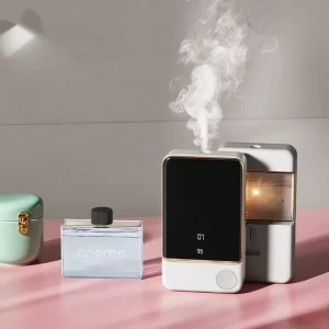 Custom Logo 1800mAh LED Light Portable 50ml Aroma Diffuser Multi Functional 7 Mode Waterless for Hotels Plastic Household