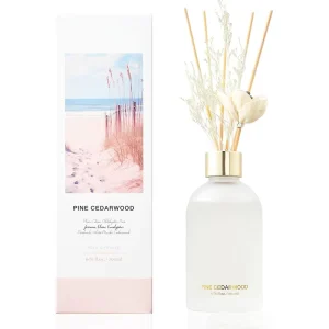 Custom Logo 200ml Matte White Frosted Glass Reed Diffuser Gold Cap Natural Dried Flower Rattan Sticks Home Fragrance