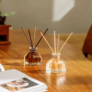 Custom Logo 50ml Home Decoration Crystal Natural Liquid Essential Oil Aroma Aromatherapy Reed Diffuser