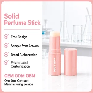 Custom Logo 6g Solid Perfume Balm Parfum Long Lasting Fresh Fragrance Portable Travel Daily Scent Stick with Beeswax for Women