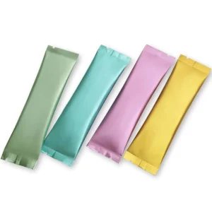 Custom Logo Aluminum Foil Stick Individual Packet Milk Tea Coffee Powder Sugar Bag Mini Strip Pouches Bags Sachets