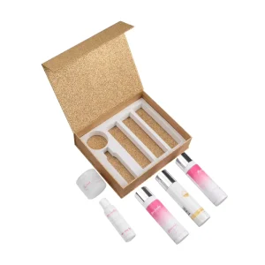 Custom Logo Cosmetic Packaging Perfume Gift Sets Rigid Glitter Paper Box Biodegradable Luxury Gift Boxes with Magnetic Closure