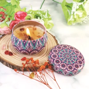 Custom Logo Design Nordic Aromatherapy Handmade Portable Travel Glass Dome Beeswax Soy Palm Paraffin Gel Wax Scented Diwali