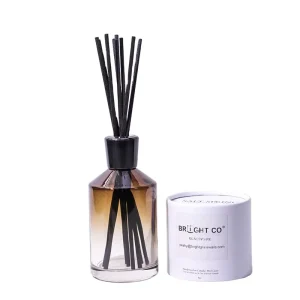 Custom Logo Design Rectangle Luxury Empty Glass Reed Diffuser Bottle Diffuser Bottle with Stickers and Box Aroma