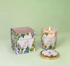 Custom Logo Floral Glass Scented Candles Hotel Collection Aromatherapy Home Decor Gift Thanksgiving Bars Holiday