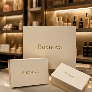 Custom Logo Foldable Book Style Rigid Box Matte Champagne Magnetic Gift Box for Luxury Cosmetic Perfume Packaging