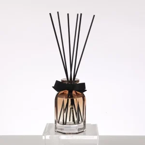 Custom Logo Glass Aroma Reed Diffuser Set with Fiber Sticks