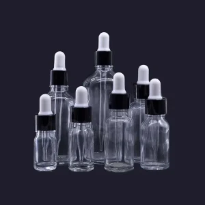 Custom Logo Glass Pipette Dropper Bottle 5ml-100ml Empty Vial for Skincare Cosmetic Serum Liquid Essential Oil