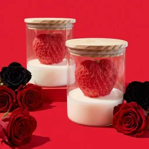 Custom Logo Heart shaped Rose Soy Wax Scented Candle Valentine’s Day Fragrance Decoration