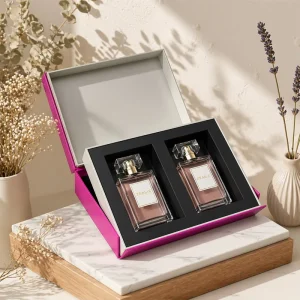 Custom Logo Luxury Perfume Packaging Box Eco friendly Handmade Magnetic Rigid Cardboard Gift Box for Fragrance Packing
