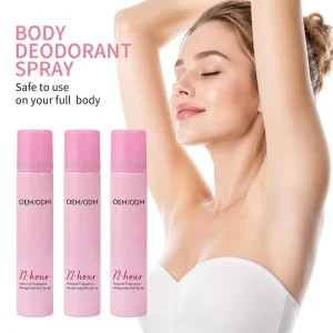 Custom Logo Men Women Anti Perspirant Body Deodorant Antaiperspirant Perfume Rose Soothing Moisturizing Deodorant Body Spray