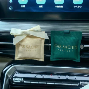 Custom Logo Portable Car Scent Diffuser Air Freshener Sachet Long Lasting Scent No Electricity Fabric Vent Clip Car Aromatherapy