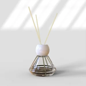 Custom Logo Printing 100ml Home Decoration Round Aroma Diffuser Bottle 4 oz Fragrance Reed Glass Diffuser Bottle