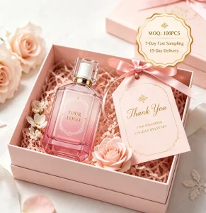 Custom Logo Private Label Rose Floral Woody Fruity Unisex Perfume Spray Pink Gradient Bottle Long Lasting Intense Fragrance OEM