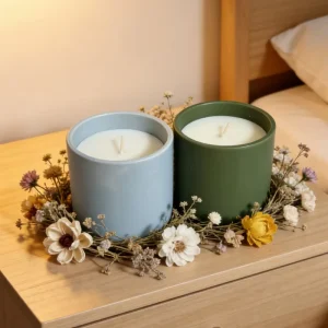 Custom Logo Scented Candles Aromatherapy Candles with Colorful Ceramic Jar for Home Decoration