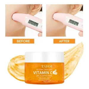 Custom Logo Vitamin C Face Gel Mask Mint Hyaluronic Acid Moisturizing Oil-Control Redness Calming Refreshing Repair Sleep Mask