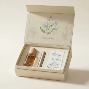 Custom Lumina Aroma High End Perfume Gift Set Tester Spray Scented Cards Elegant Rigid Boxes One Stop Fragrance Kit Wedding