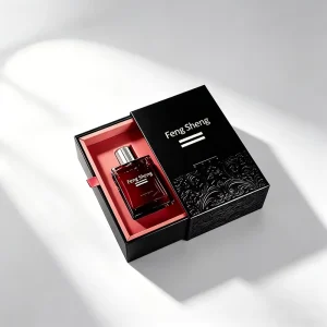 Custom Luxury Black Paper Perfume Box with Drawer Gift Box Embossed Texture for Perfume Packaging and Branded Gifts