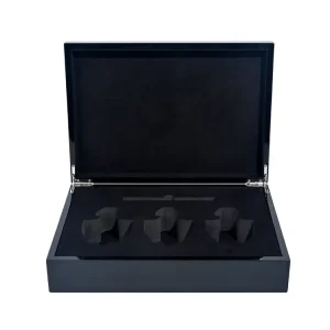 Custom Luxury Black Wooden Pack Man Perfumes Collection Package Gift Box Set Packaging for Men with Magnetic Cap