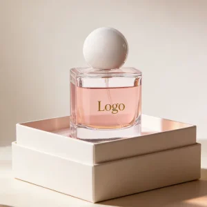 Custom Luxury Cylinder Heavy Base Empty Clear 30ml 50ml 100ml Spray Perfume Glass Bottle with Box Screen Printing
