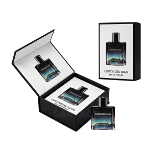 Custom Luxury Perfume Rigid Gift Box Set 50ml Parfum Premium Fragrance with Matt Lamination & UV Coating for Men & Women
