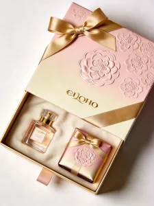 Custom Luxury Portable Perfume Gift Box 3D Embossed Cosmetic Set Box Magnetic Closure High End Custom Printed Beauty Packaging