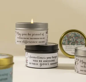 Custom Nordic Ins Style Metal Tin Soy Wax Scented Candle Smokeless Aroma Romantic Home Gift