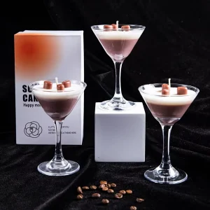Custom Novelty Unique Art Glass Cup Coffee Aromatherapy Candles Handmade Creative Home Fragrance Decor Soy Wax Scented Candles
