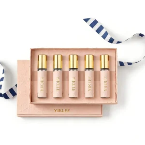 Custom OEM Luxury Perfume Gift Set Premium Textured Paper Eau De Parfum Set Packaging Gift Box 2ml 3ml 5ml Glass Vial with Cap