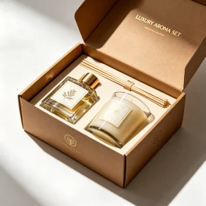Custom Oud Fragrance for Recyclable Rigid Paper Perfume Book Gift Box Four Color Printed Embossed High end Perfume Discovery Set