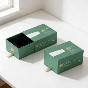 Custom Packaging UV Printing Luxury Design Empty Perfume Essential Oil Face Cream Sliding Drawer Gift Set Paper Box
