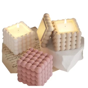 Custom Paraffin Bubble Candles Rubik’s Cube Candles Candy-Colored Fragrance Oils Handcrafted Modern Holiday Candles