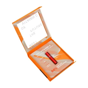 Custom Perfume Gift Sets Box Sustainable Skincare Packaging Luxury Cosmetic Recyclable Paper Box with Window for Serum Bottle