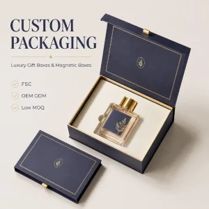 Custom Perfume Packaging Boxes Rigid Magnetic Gift Box for Cosmetics Cardboard Paper Boxes OEM ODM Low MOQ FSC