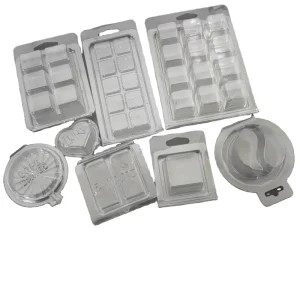 Custom Plastic Pet clear Single Cavity Wax Melt Clamshell Wax Melt Packaging Heart Packaging