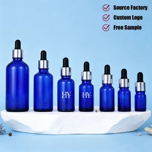 Custom Printed Logo 15ml 30ml 60ml 100ml 120ml 1oz 2oz Cosmetic Serum Essential Hair Oil Packaging Glass Dropper Bottles