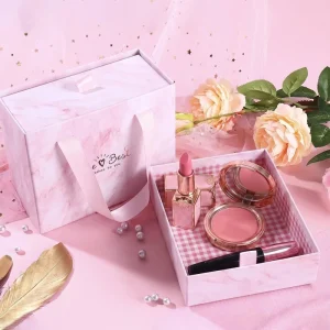 Custom Printing Gift Box Cosmetic Perfume Gift Sets Packaging Mystery Paper Box Rigid Drawer Boxes with Handle