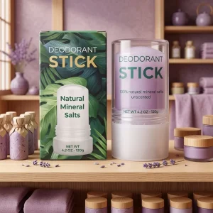 Custom Private Label 100% Natural Pure Salt Alum Crystal Stone Alum Antiperspirant Stick Deodorant Stick Crystal