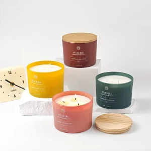 Custom Private Label 3 Wick Candles Scented Luxury Aromatherapy Spiritual Healing Crystal Candle Soy Glass Jar Scented Candles
