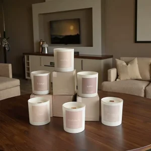 Custom Private Label Handmade Aromatherapy Luxury Glass Jar Scented Candles Thanksgiving Home Decor Candle Set