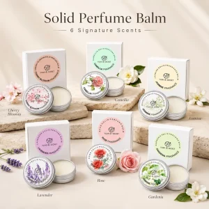 Custom Private Labeling Solid Balm Premium Long Lasting Mini Perfume Gel Travel Size Natural Flower Flavorig Fragrance Perfume