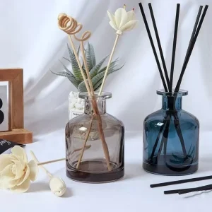 Custom Reed Diffuser Glass Bottle 50ml 100ml 150ml 250ml Rubber Stopper Simple Design Multiple Colors