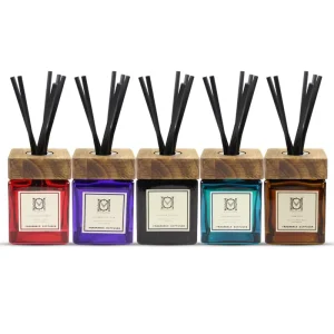 Custom Reed Diffuser Set Colorful Glass Bottle Aroma Reed Diffuser