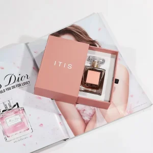 Custom Rigid Paper Drawer Perfume Gift Packaging Box with Glossy Matt Lamination UV Embossing Options