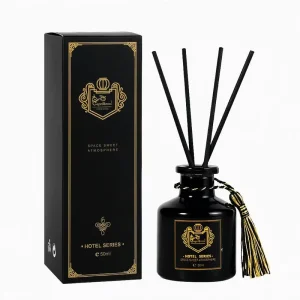 Custom Scent Essential Oil Home Fragrance Glass Bottle Reed Diffuser Set 50ML