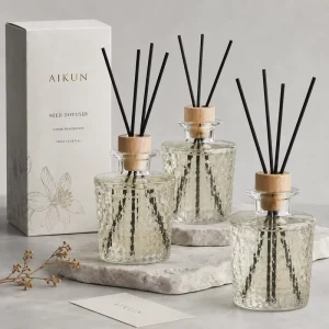 Custom Scent Natural Rattan Reed Diffuser for Private Label Seasonal Gifts