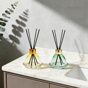 Custom Scent Reed Diffuser Private Label Conical Glass Bottle Air Freshener Set for Hotel Spa Office Decor