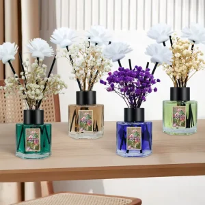 Custom Scented Aromatherapy Reed Diffuser with Flower Stick