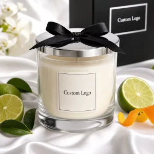 Custom Scented Candle with Logo Packaging for Home Fragrance